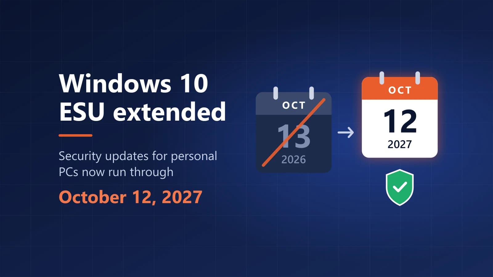 Windows 10 ESU Extended to October 2027: What Changed and How to Enroll